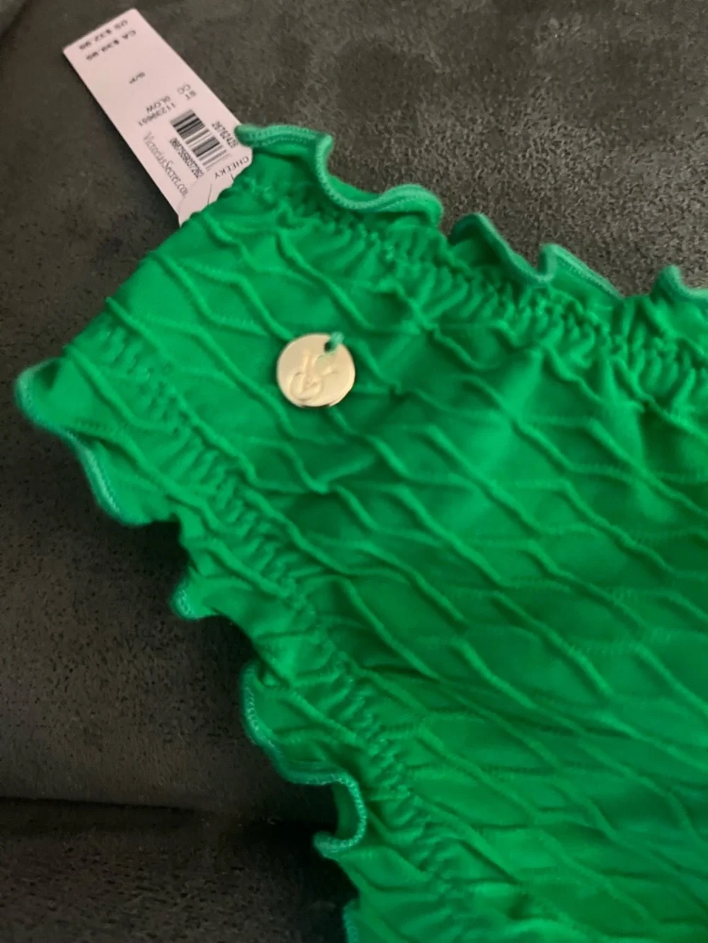 Green Ruffle Bikini Bottom - Picture 3 of 5